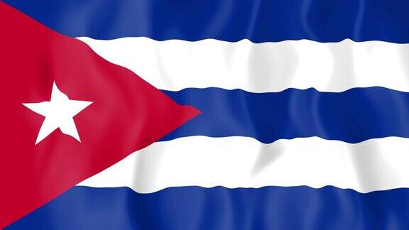 动画古巴国旗