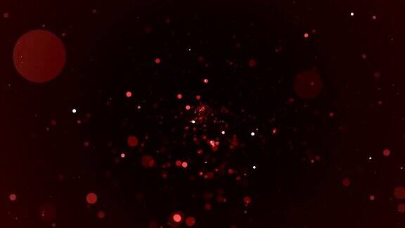 暗红色背景上的抽象散景(可循环)