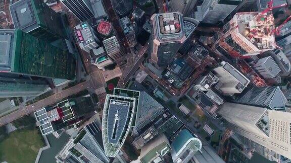鸟瞰图的城市在白天的新加坡城市