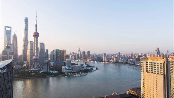 空中城市上海日出