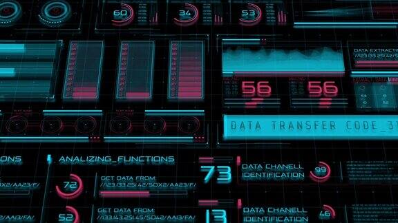 未来的信息图表科幻用户界面信息数据HUD广播的设计