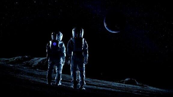 漫步在月球的宇航员