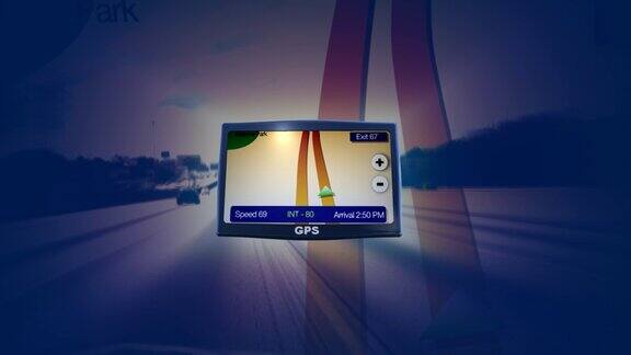 GPS和道路背景