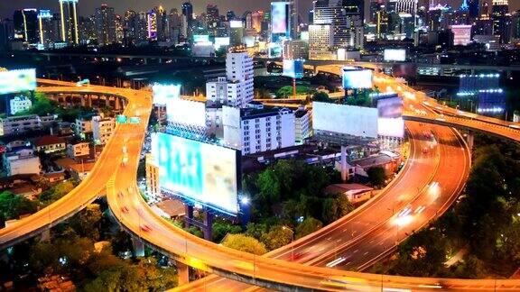 高清延时:曼谷市区和高速公路缩小