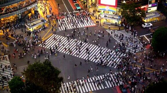 东京涩谷十字路口