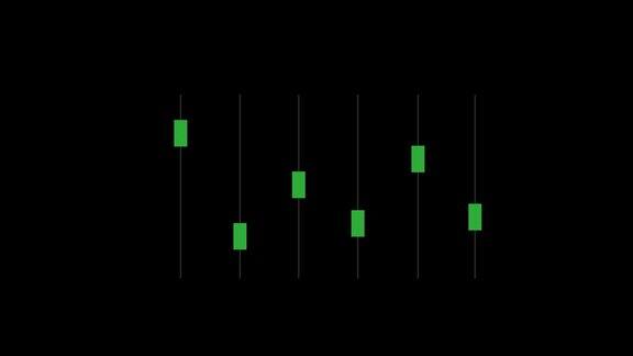 移动条形音频均衡器信息图表数据报告条形图循环动画视频透明背景与alpha通道