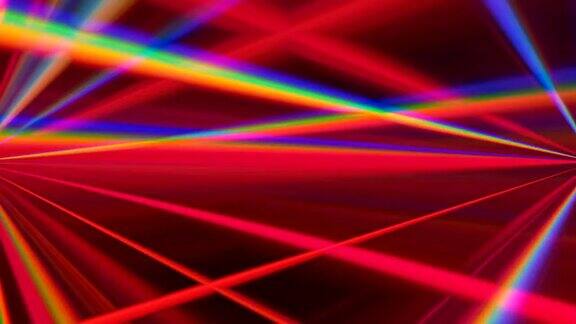 射线发出电子音乐的红光照亮光束