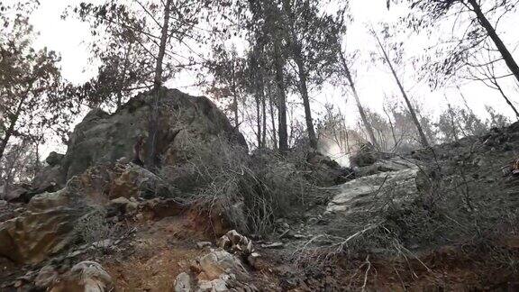 烧毁森林村庄和农村地区到土耳其