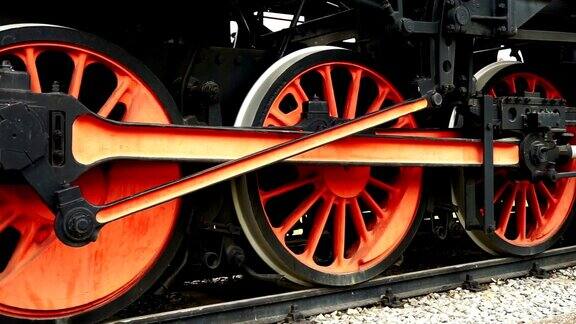 历史性的蒸汽机车特写