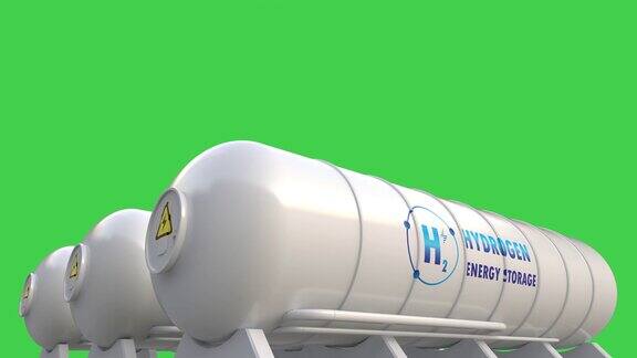 氢气储能系统或电池容器单元4k镜头