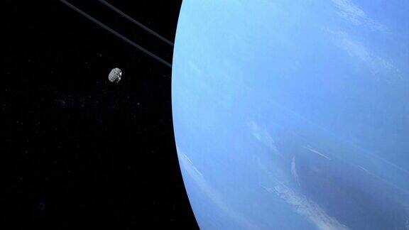 外太空中围绕海王星运行的海王星卫星