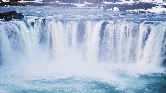 冰岛的瀑布自然景观