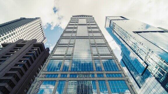 芝加哥市中心摩天大楼的上升角度