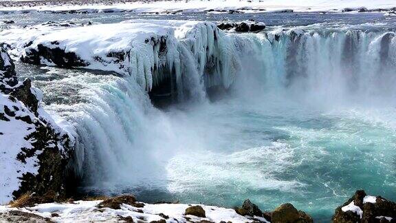 冰岛的瀑布Godafoss