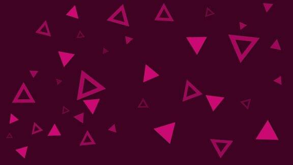 深红色粉色红色三角形图案图标标志时髦抽象图案抽象三维几何形状循环动画现代背景无缝运动设计屏幕保护程序背景4k动画海报横幅孟菲斯极简旋转物体