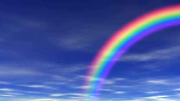 彩虹和美丽的天空