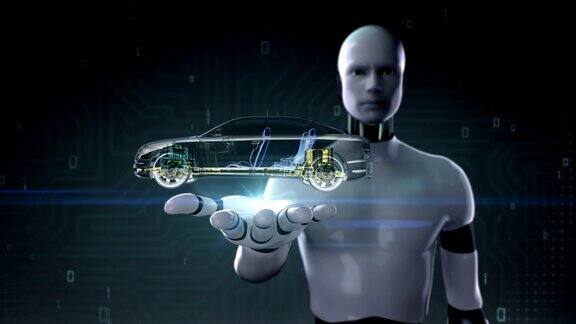 机器人开掌心汽车技术轴系发动机侧视图