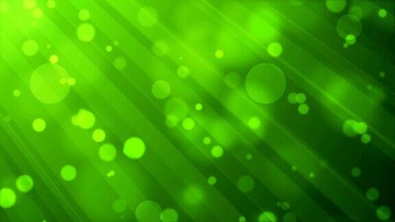 绿色粒子与光线抽象背景