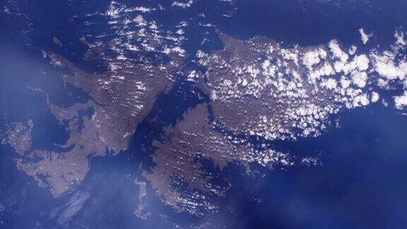 从太空看福克兰群岛