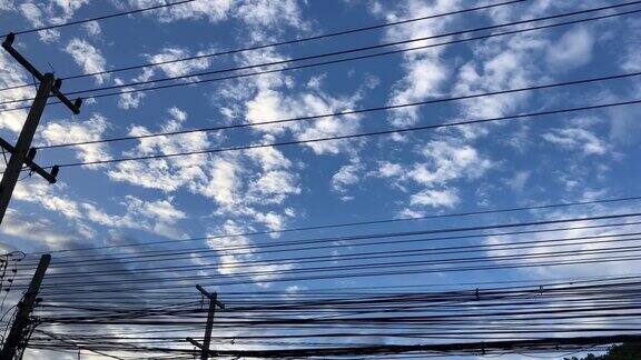 泰国的电线杆