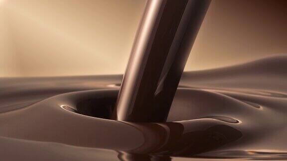 液体巧克力流
