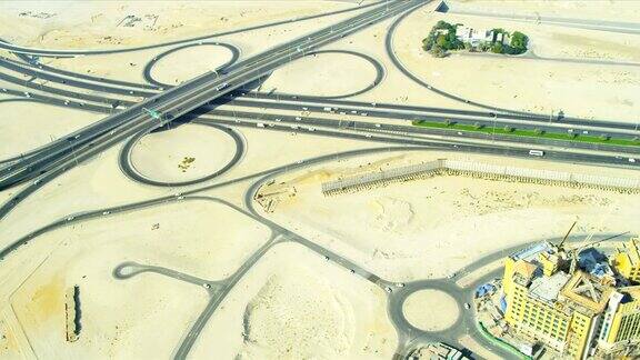 迪拜高速公路鸟瞰图