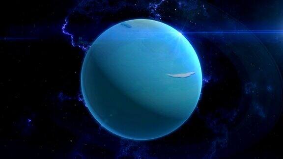 天王星在太空中显现