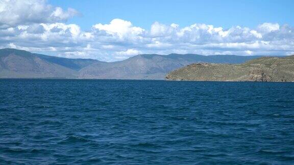 美丽的西伯利亚贝加尔湖风景旅行贝加尔湖是世界上最大的淡水湖自然背景