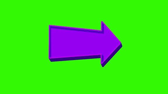 动画紫色箭头指向右边的绿色屏幕