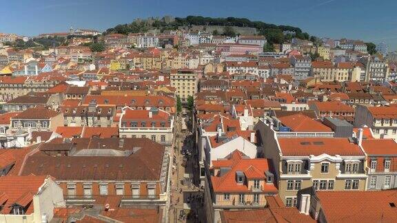 葡萄牙里斯本的街道和房屋