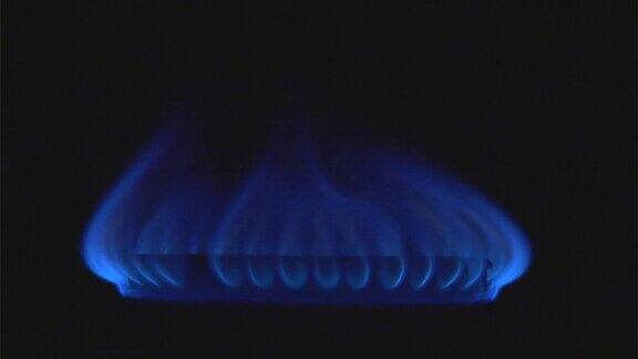 煤气炉燃烧器蓝色火焰