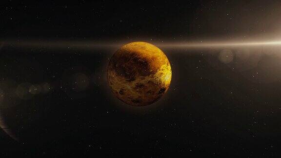 金星行星在空间3D插图