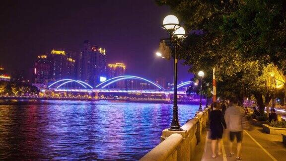 夜晚的中国广州