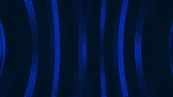 蓝色霓虹点线抽象彩色背景与明亮的霓虹发光的光线和发光的线条背景循环的背景光速无缝循环动画