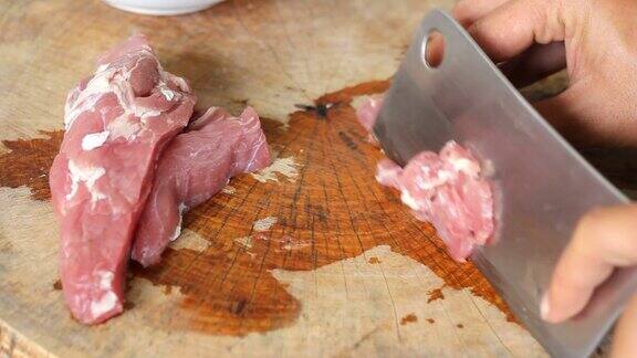 切猪肉