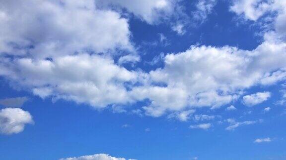 蓝天上的白云延时运动背景1080p