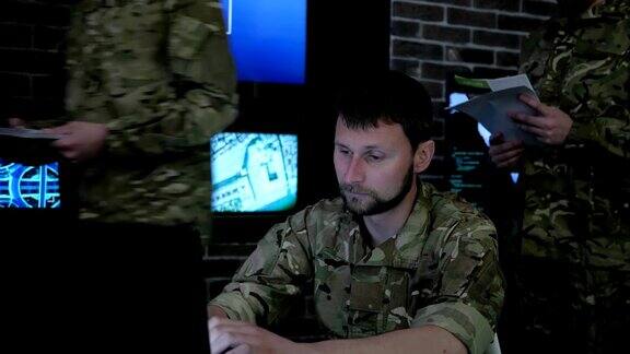 士兵肖像网络安全技术控制跟踪