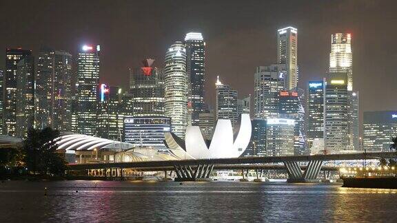 间隔拍摄新加坡城市
