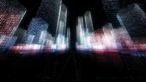 数字城市抽象技术动画