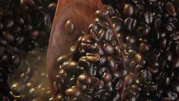 慢镜头自制烘焙咖啡豆