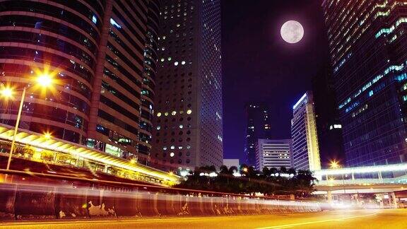 香港的夜景延时拍摄