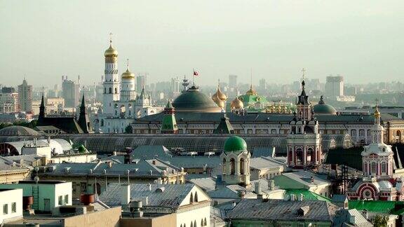 俄罗斯权力概念莫斯科克里姆林宫全景鸟瞰图