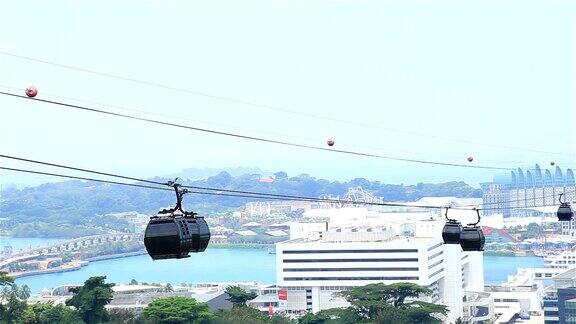 HD:新加坡城市的缆车
