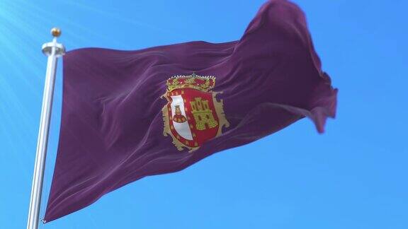 西班牙卡斯蒂利亚和莱昂的布尔戈斯省的旗帜-环路
