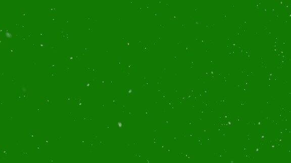 白色颗粒在绿色屏幕上缓慢移动