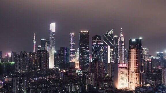 中国广州之夜航拍