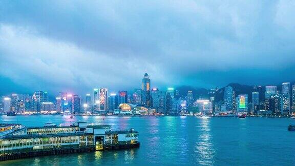 美丽的香港延时摄影