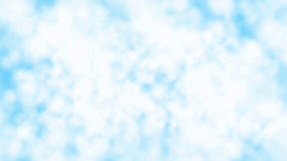 云飞通过3D渲染飞过白云蓝色的天空4k