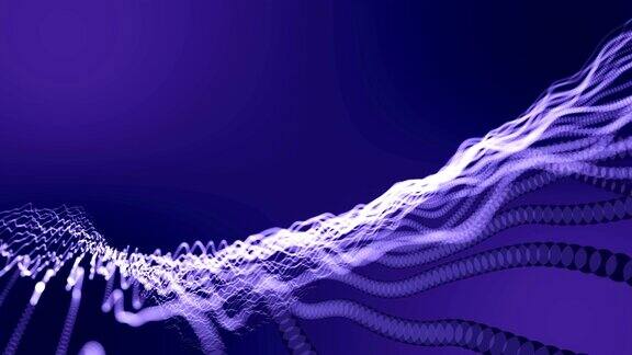 抽象的紫点粒子形成移动作为背景