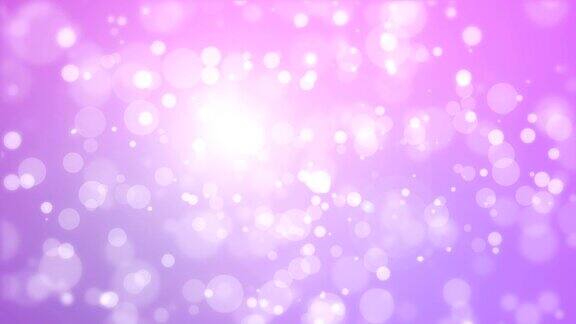 发光的动画紫粉散景背景